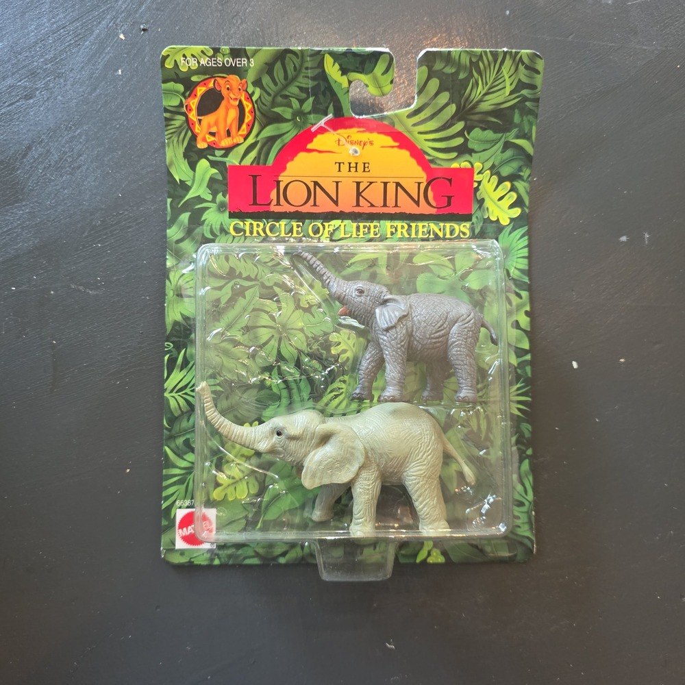 Vintage 1994 Disney The Lion King Circle of Life Friends Elephants Mattel 66387